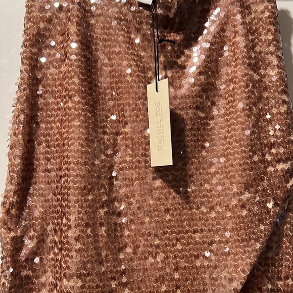 NWT Rachel Zoe Los Angeles Rose Gold Sequin Mini Skirt Size XS - Picture 5 of 7